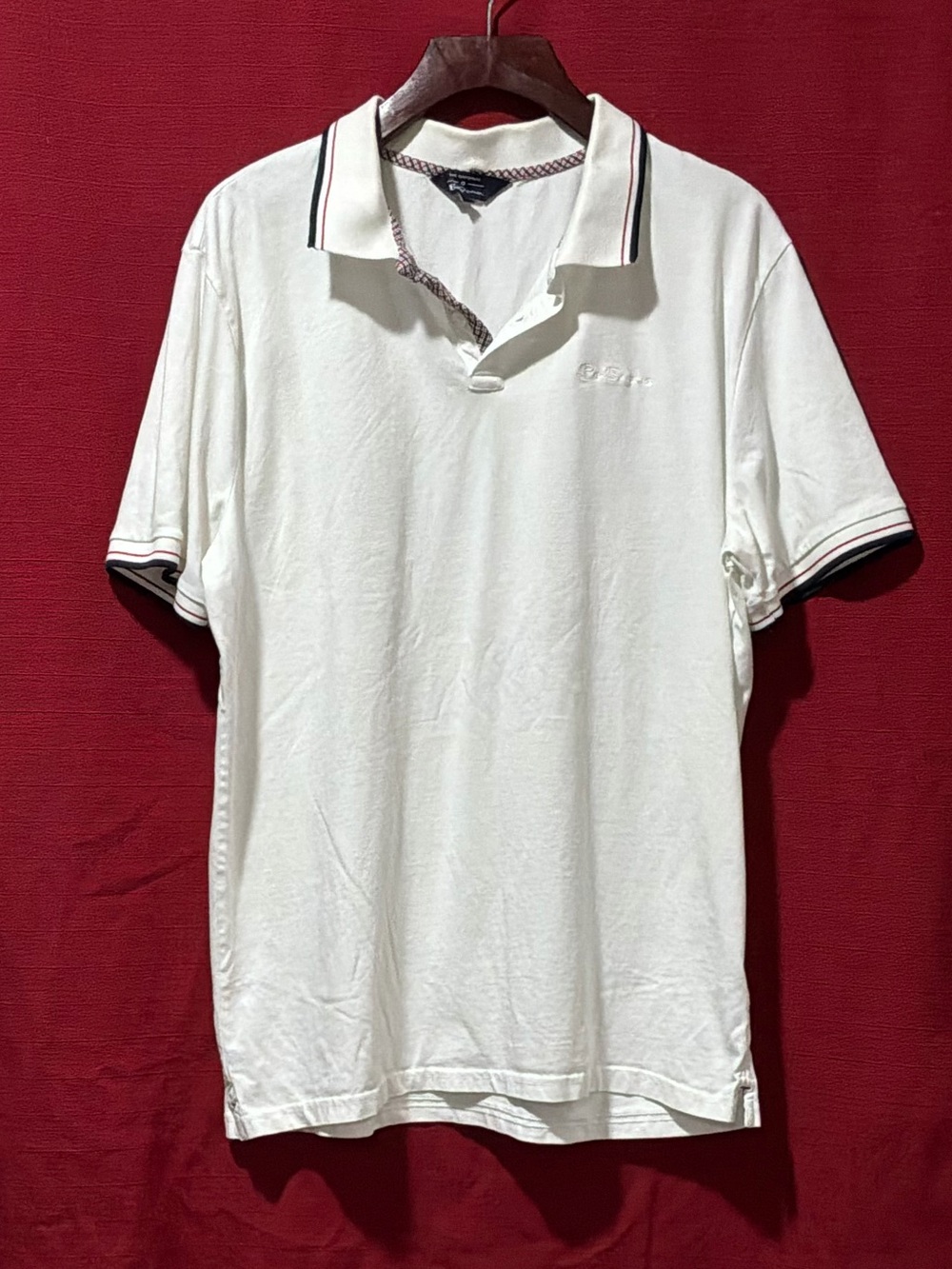 Ben Sherman White Polo with Contrast Trim